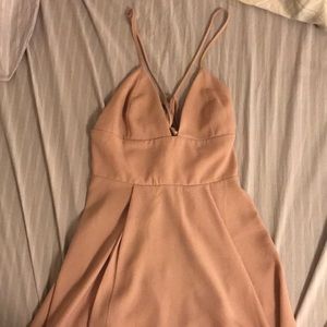 Pink/nude prom date night dress